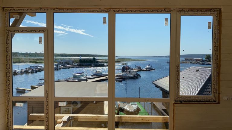 Установка балконного блока